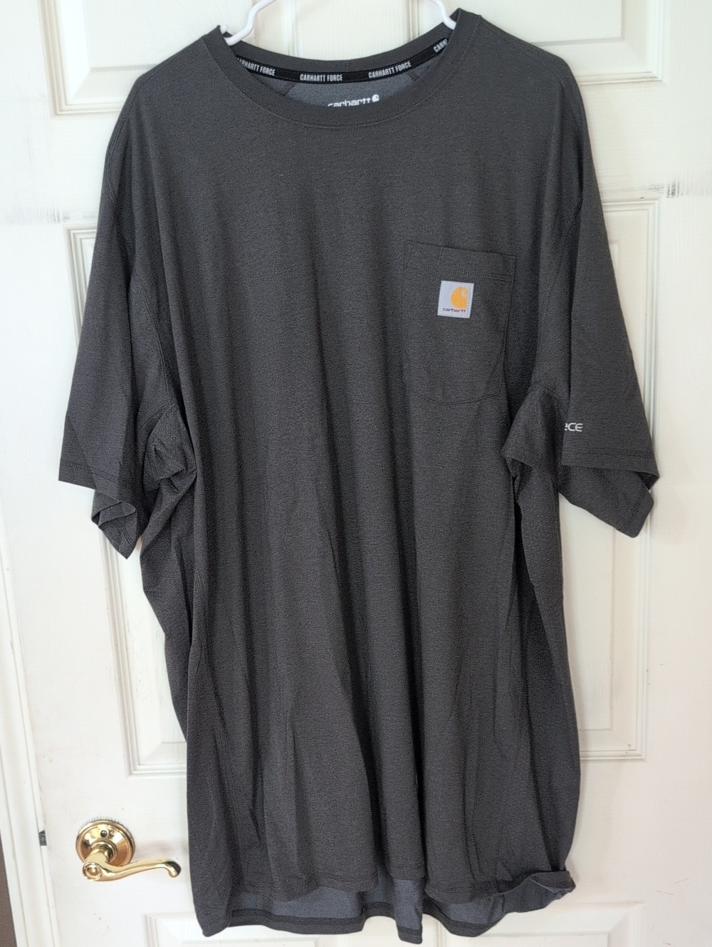 Carhartt Men's Charcoal Short-Sleeve Pocket Tee 3XL Tall